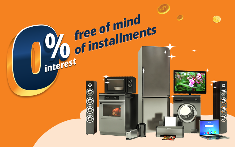 0% interest free of mind of installments