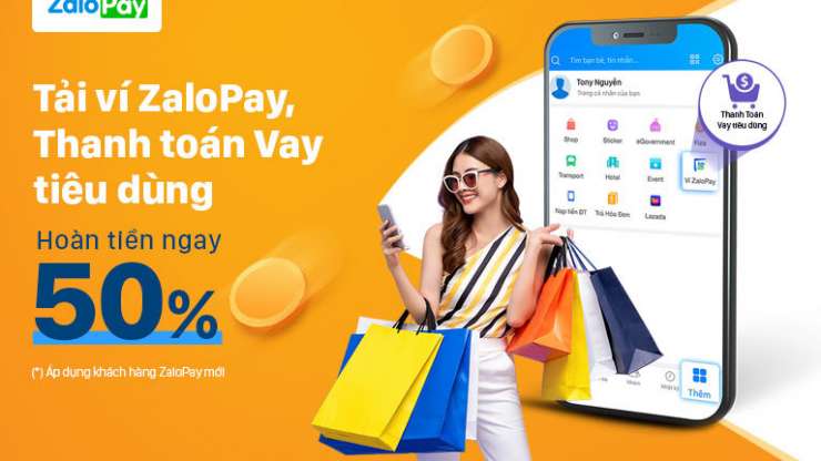 HOÀN TIỀN 50% KHI THANH TOÁN KHOẢN VAY LẦN ĐẦU QUA ZALO PAY VÀ GIẢM 20.000Đ CHO LẦN THANH TOÁN TIẾP THEO