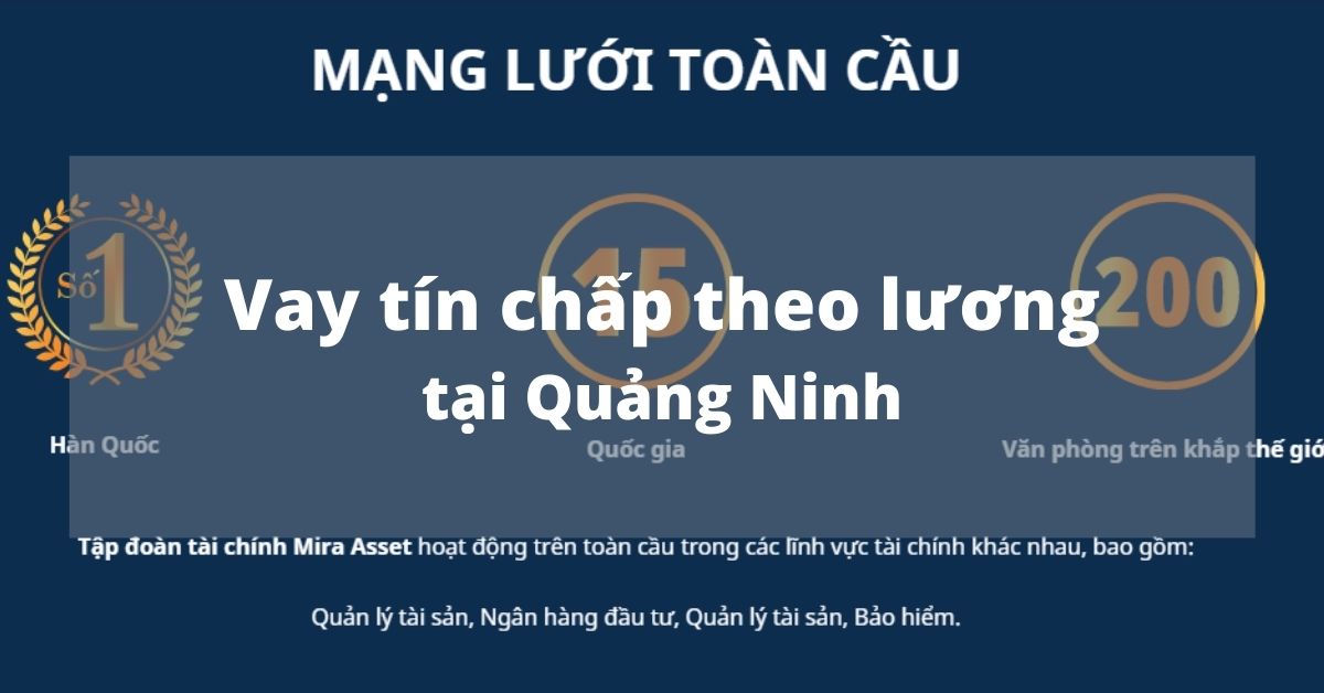 Vay tín chấp theo lương tại Quảng Ninh